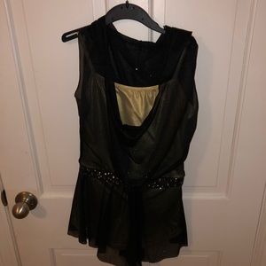 Revolution Gold and Black Hooded Mesh Costume
